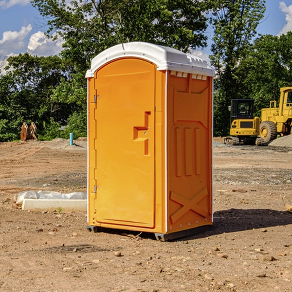 how often are the portable restrooms cleaned and serviced during a rental period in Crescent City